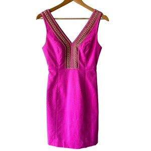 Lilly Pulitzer Eliot Berry Sangria Beaded Resort Dress 00